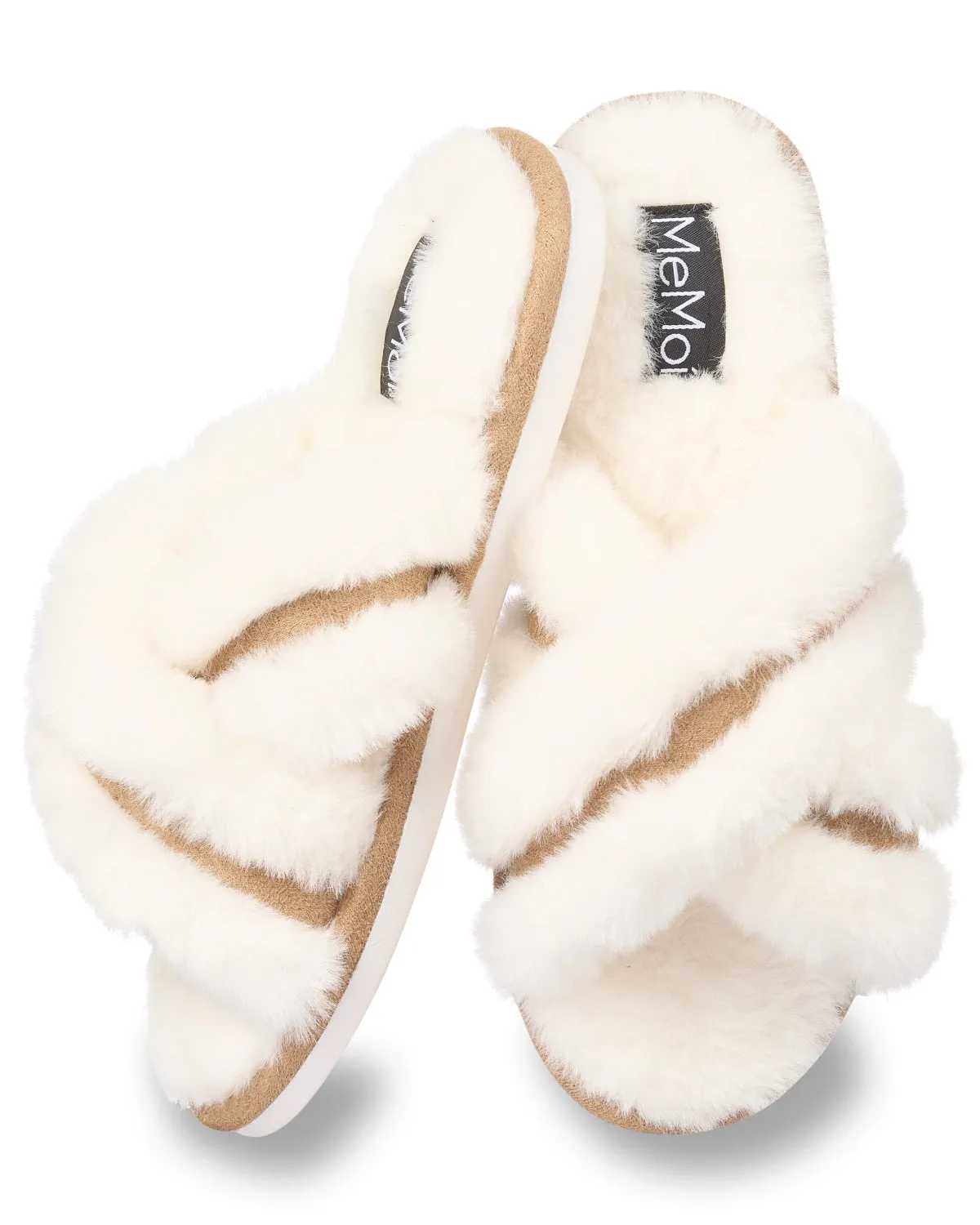 Women's "Serina" Plush Faux Fur Slippers sold by MeMoi product image thumbnail 2