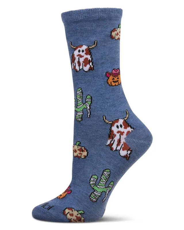 Women's Spooky Western Holiday Crew Socks sold by MeMoi