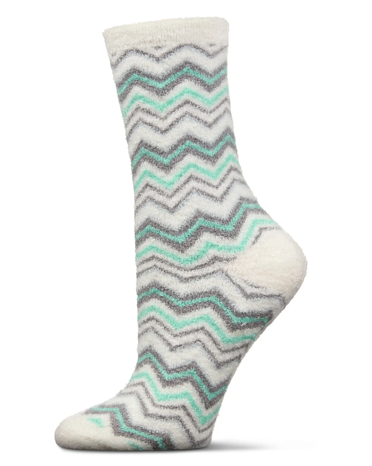 Women's Zig Zag Stripes Aloe Infused Crew Socks sold by MeMoi product image thumbnail 2