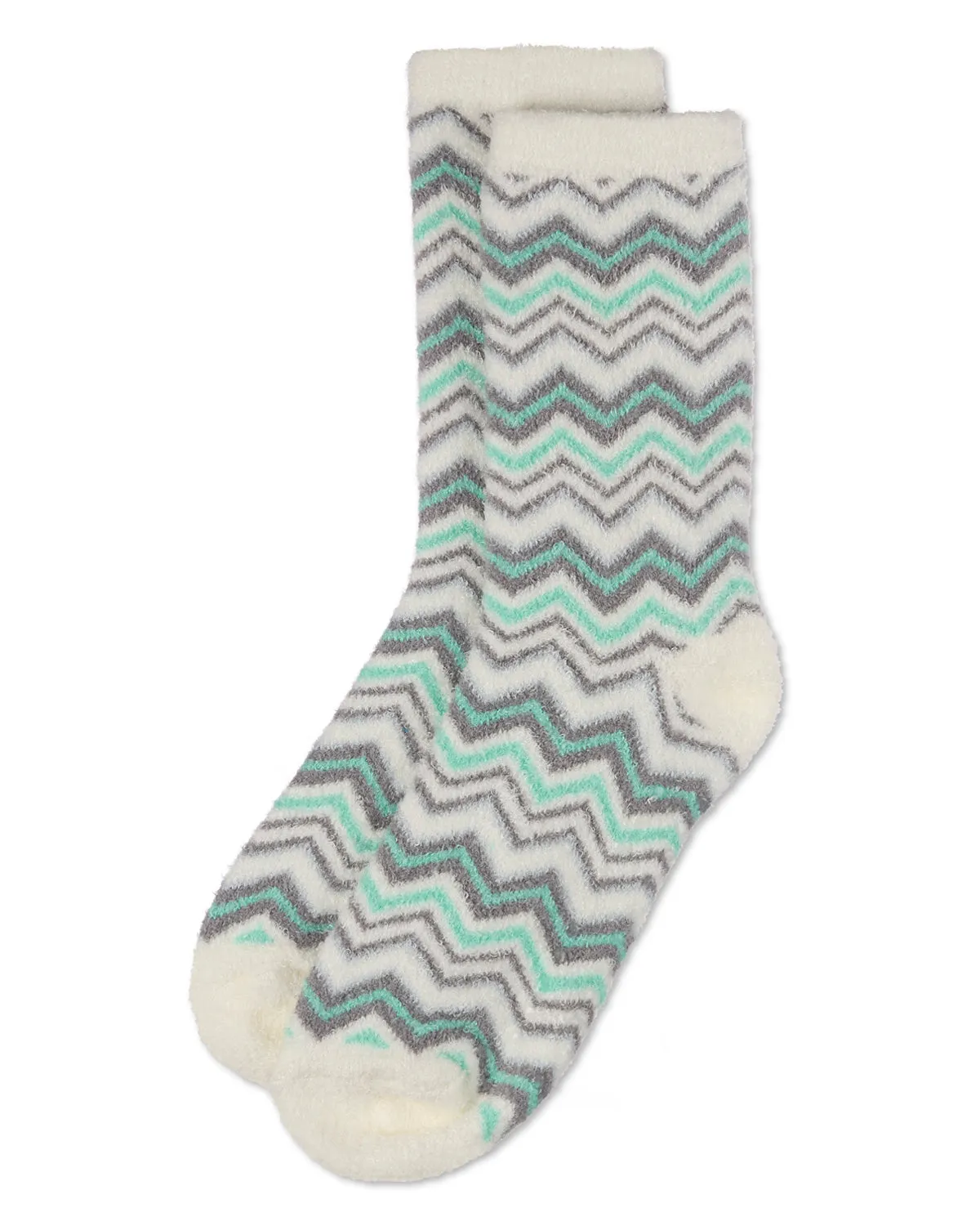 Women's Zig Zag Stripes Aloe Infused Crew Socks sold by MeMoi product image thumbnail 5