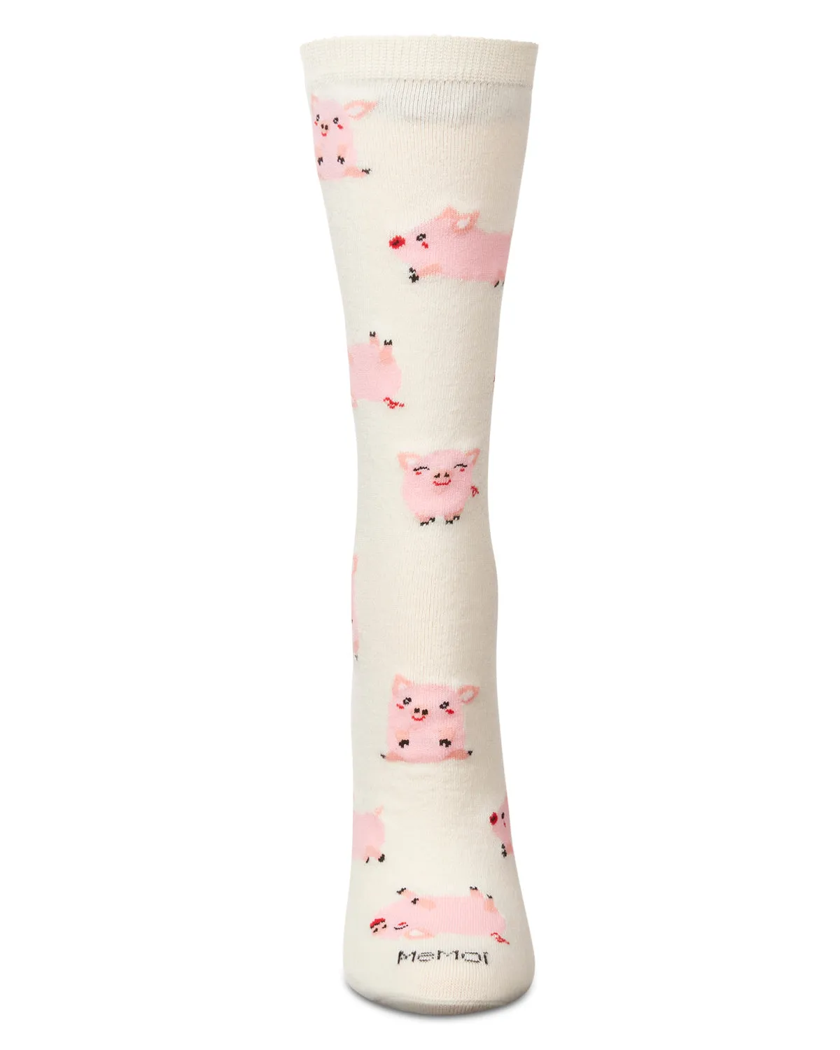 Women's "Miss You Pig Time" Piggy-Themed Novelty Crew Sock sold by MeMoi product image thumbnail 2