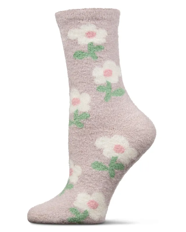 Women's Flower Aloe Infused Crew Socks sold by MeMoi