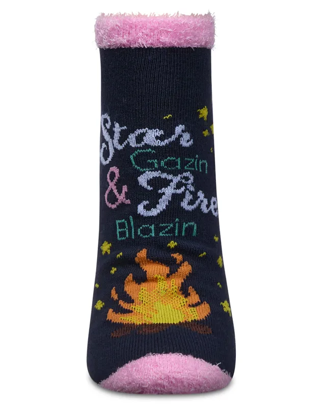 Women's One Happy Glamper Non-Skid Low Cut Socks made by MeMoi
