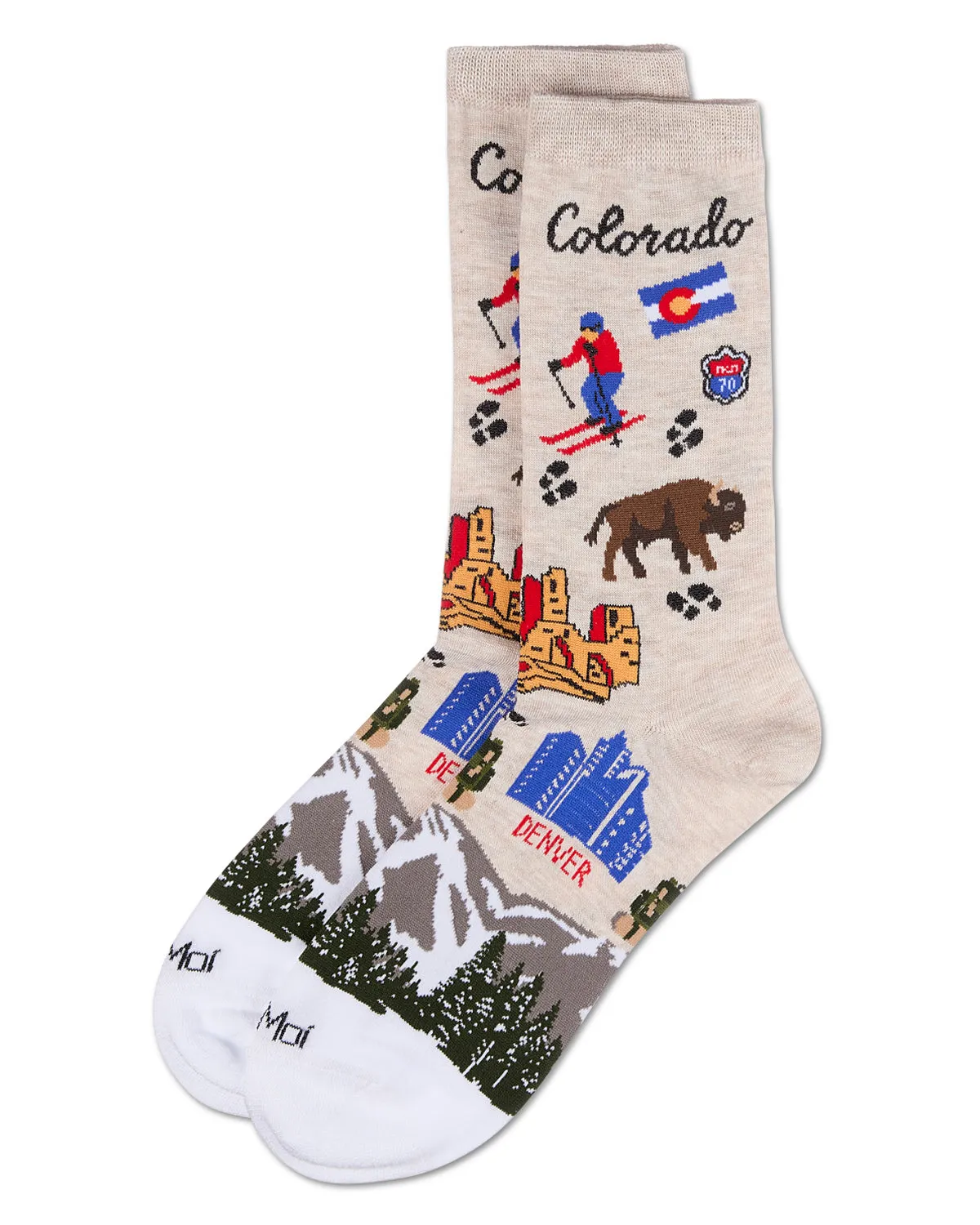 Women's Colorado Rayon From Bamboo Crew Socks sold by MeMoi product image thumbnail 3