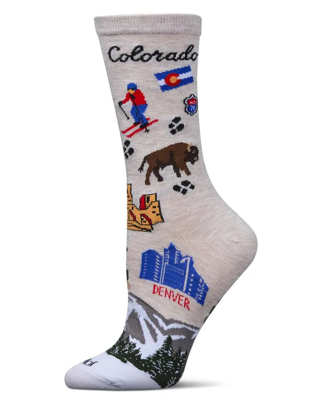 Women's Colorado Rayon From Bamboo Crew Socks sold by MeMoi