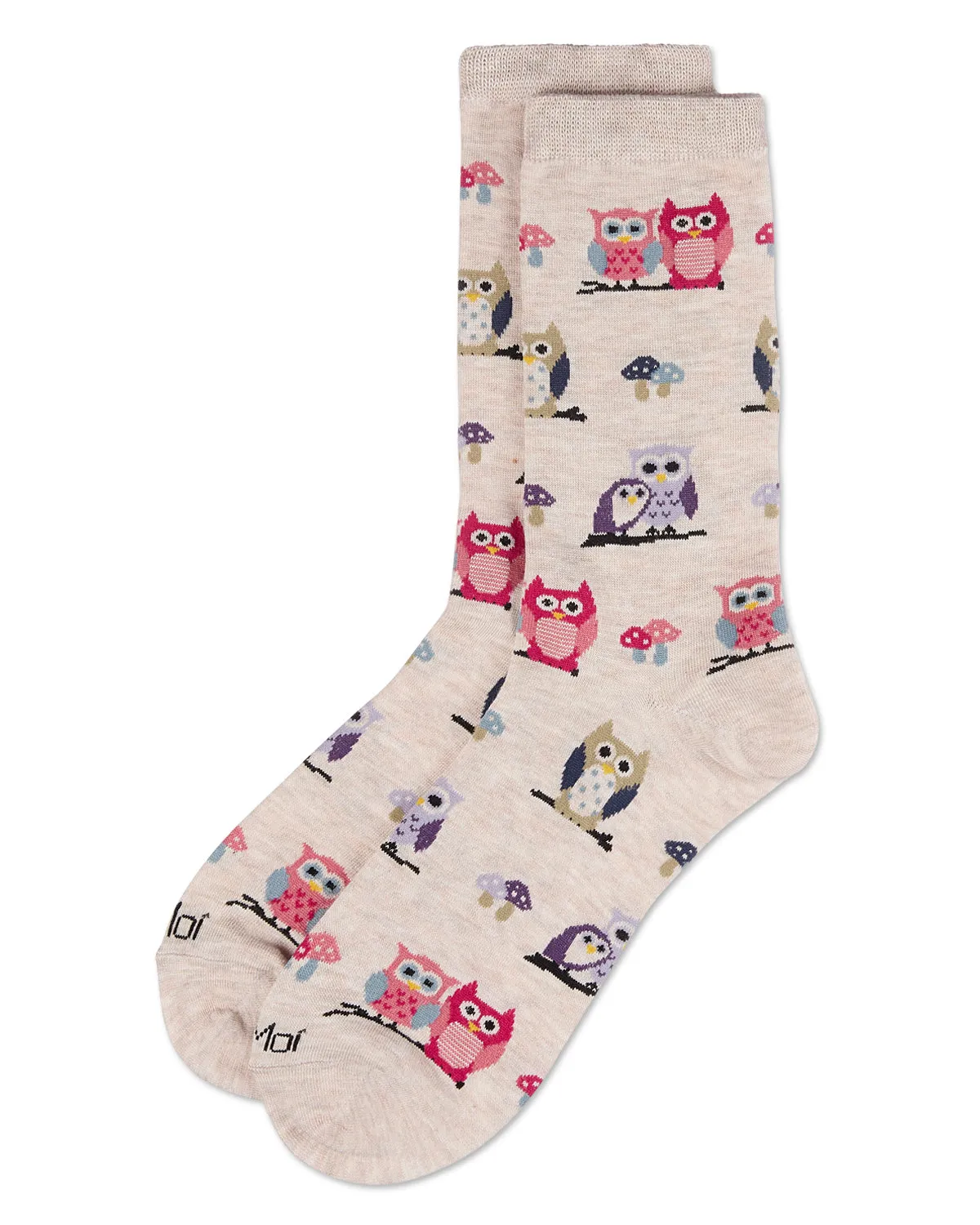 Women's It's Owl Good Rayon From Bamboo Crew Socks sold by MeMoi product image thumbnail 3