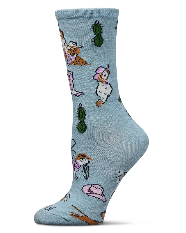 Women's Rodeodogs Rayon From Bamboo Crew Socks sold by MeMoi
