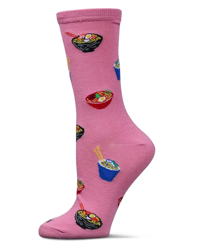 Women's Ramen Rayon From Bamboo Crew Socks made by MeMoi