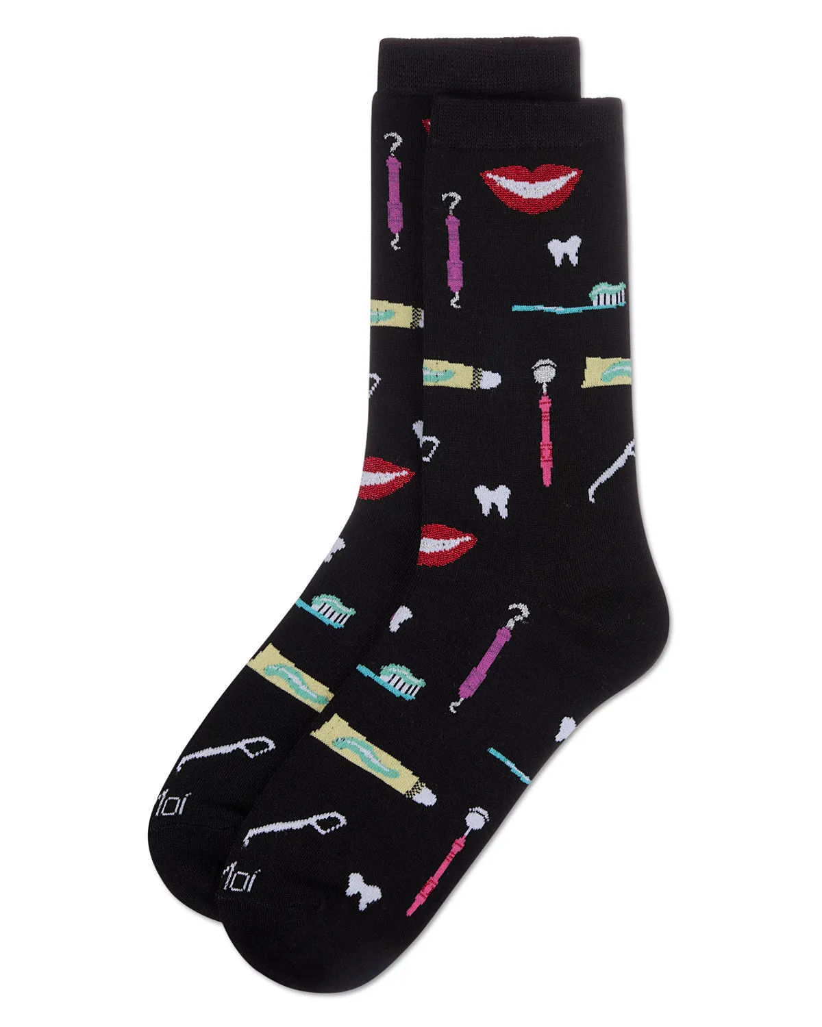 Women's Dentist Rayon From Bamboo Crew Socks sold by MeMoi product image thumbnail 3