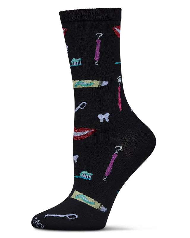 Women's Dentist Rayon From Bamboo Crew Socks sold by MeMoi