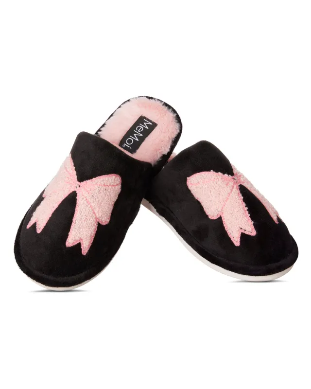 Women's Bow Plush Memory Foam Slippers sold by MeMoi