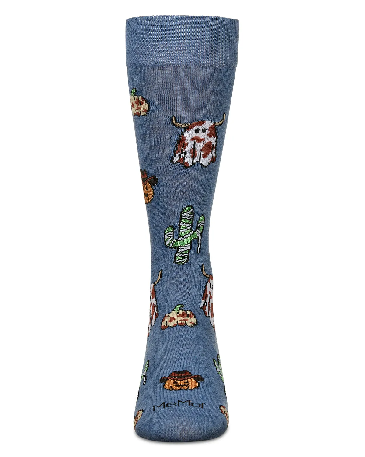 Men's Spooky Western-Themed Halloween Holiday Crew Sock sold by MeMoi product image thumbnail 2
