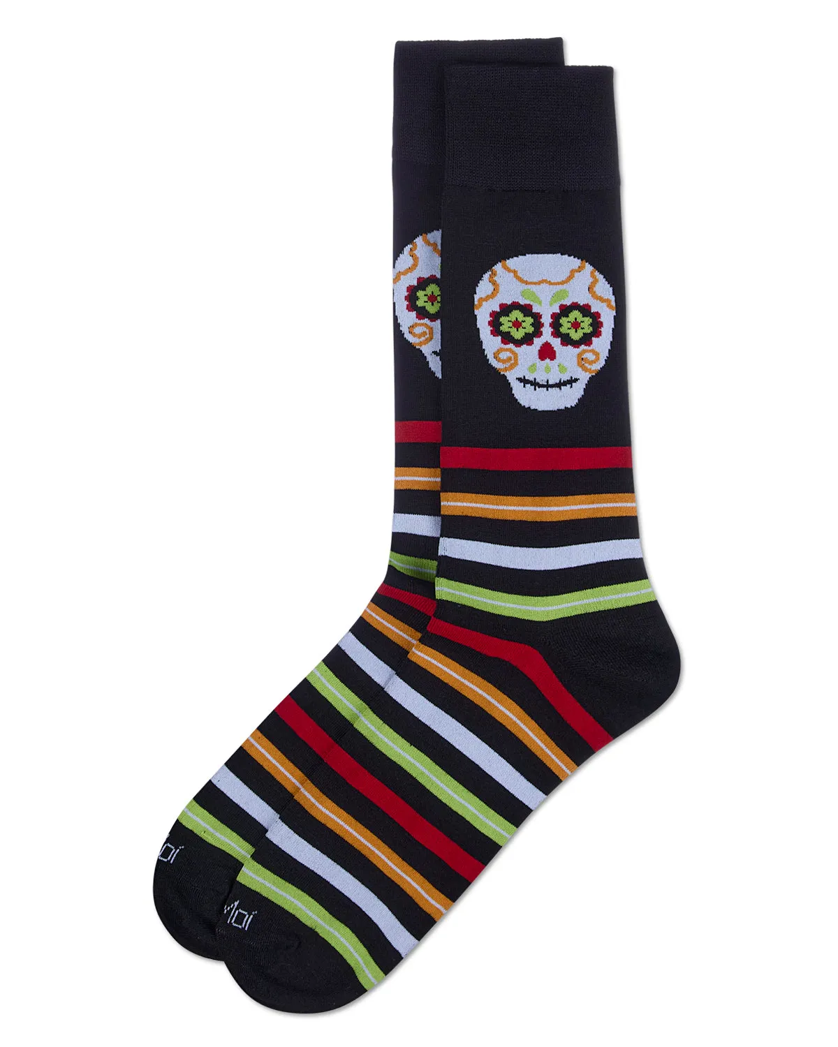 Men's Striped Skull Rayon From Bamboo Crew Socks sold by MeMoi product image thumbnail 3