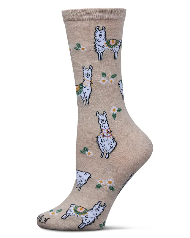 Women's Alpaca Rayon From Bamboo Crew Socks sold by MeMoi
