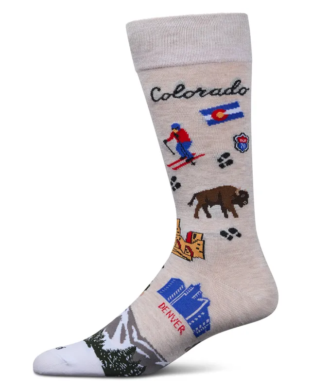Men's Colorado Rayon From Bamboo Crew Socks sold by MeMoi