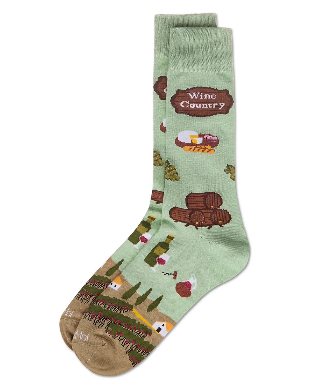 Men's Wine Country Rayon From Bamboo Crew Socks sold by MeMoi product image thumbnail 3