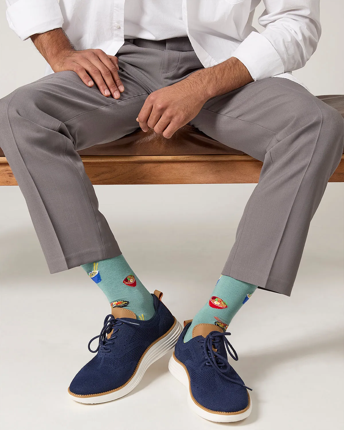 Men's Ramen Rayon From Bamboo Crew Socks sold by MeMoi product image thumbnail 4