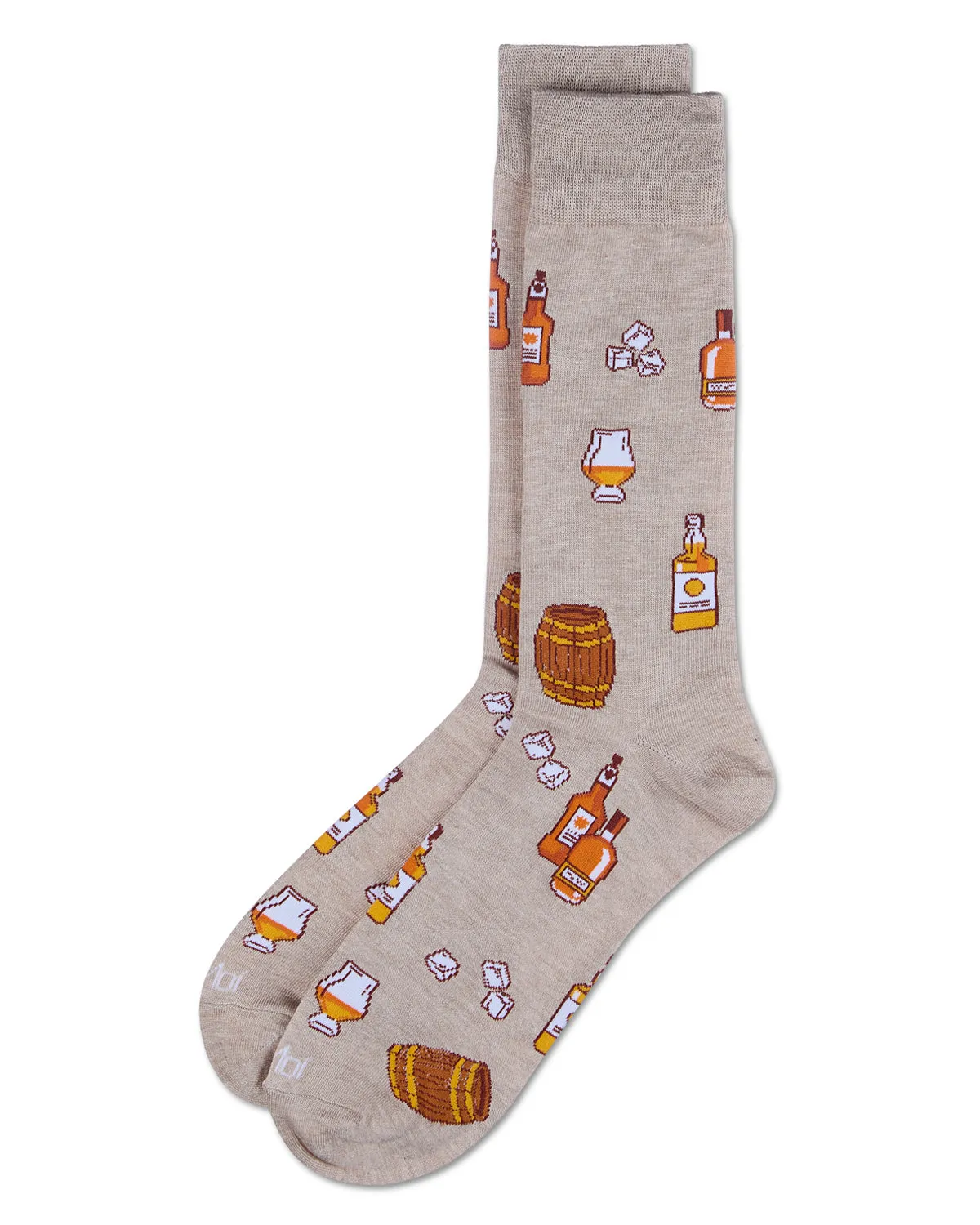 Men's Whiskey Rayon From Bamboo Crew Socks sold by MeMoi product image thumbnail 3