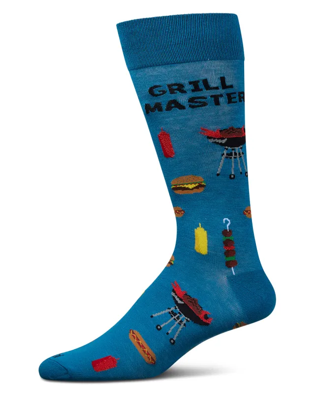 Men's Grill Master Rayon From Bamboo Crew Socks sold by MeMoi