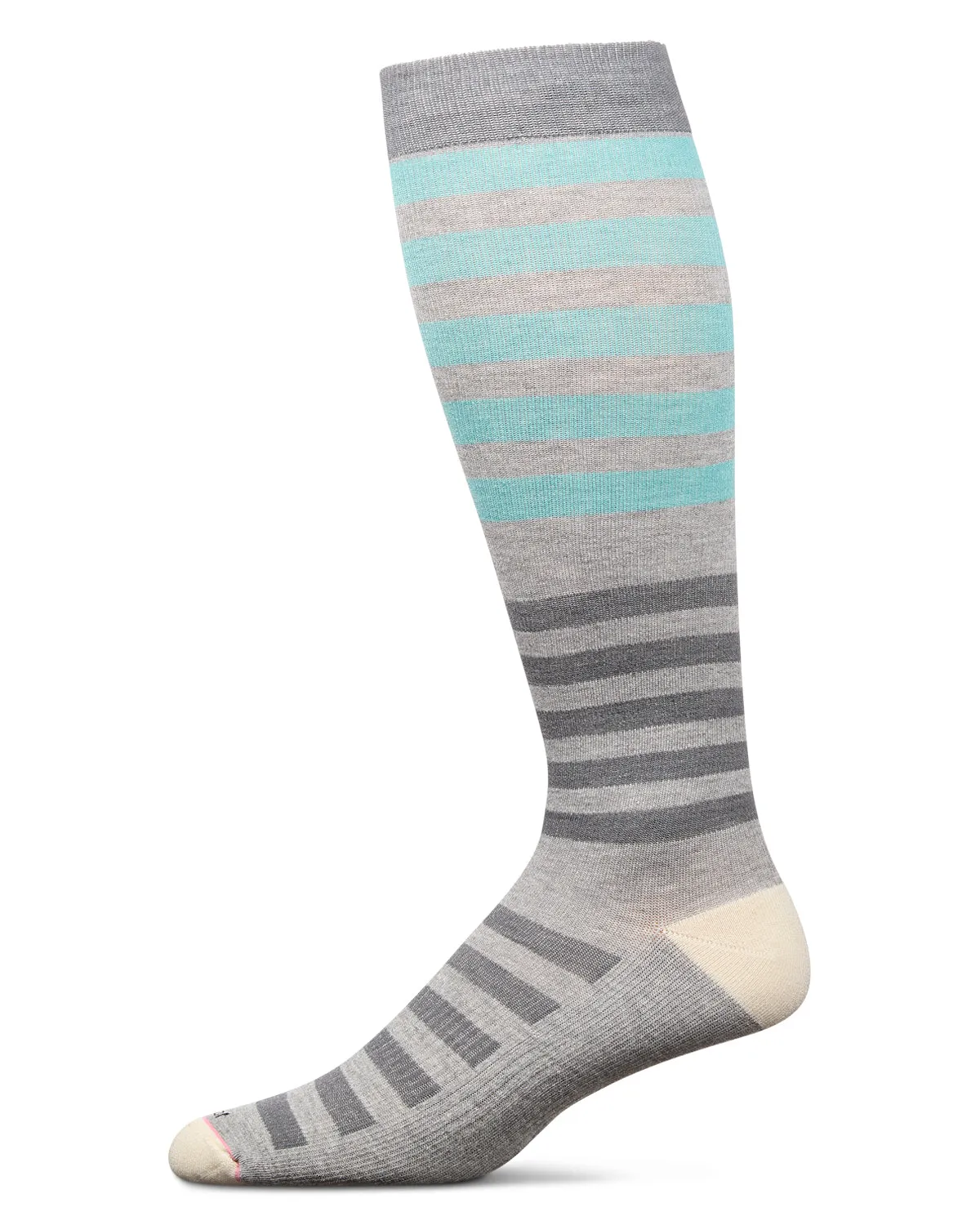 Multi Stripes 8-15 mmHg Graduated Cotton Compression Socks sold by MeMoi