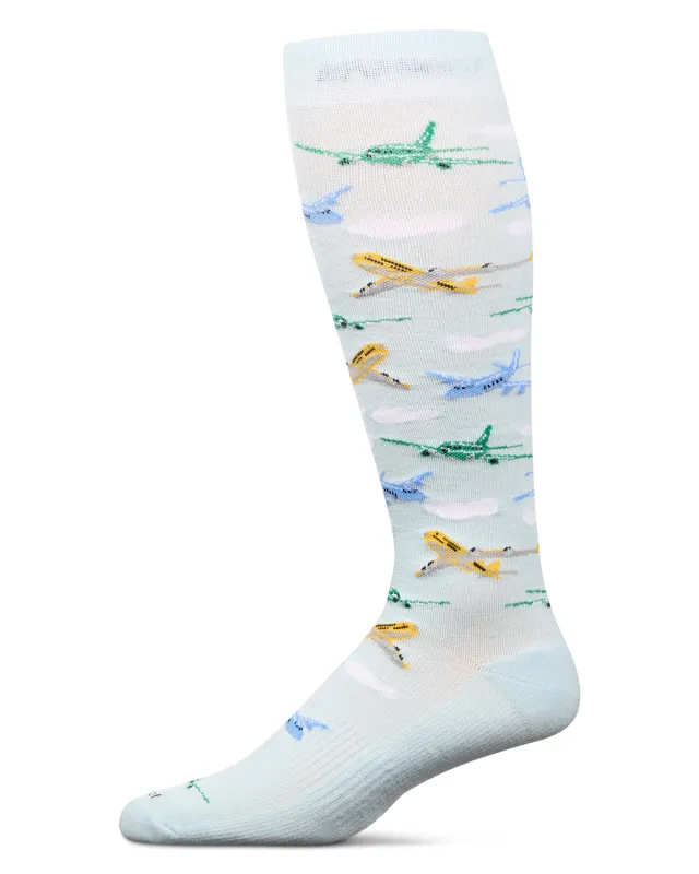 Airplanes Bamboo Blend 8-15 mmHg Graduated Compression Socks sold by MeMoi