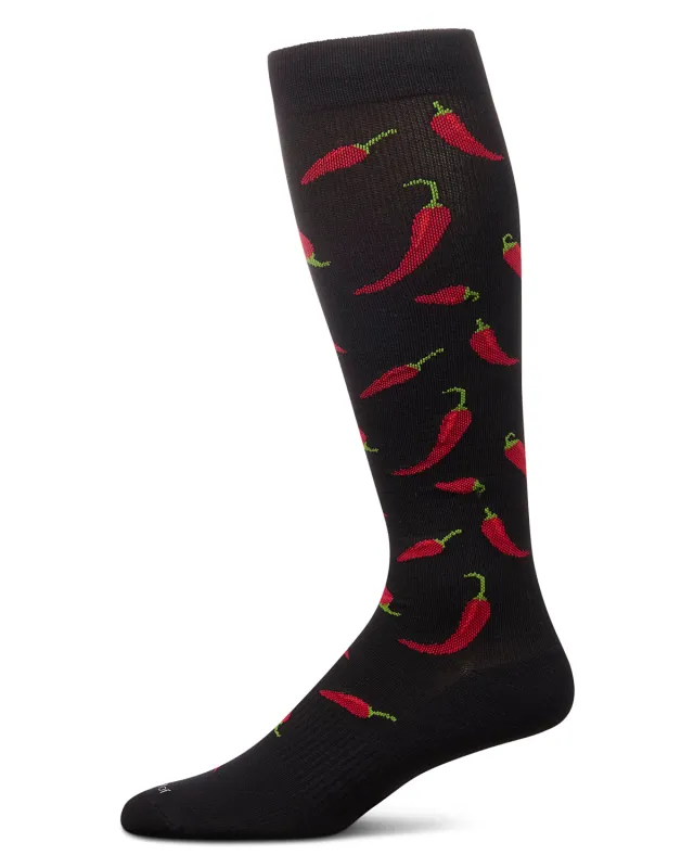 Chili Pepper 8-15 mmHg Graduated Cotton Compression Socks sold by MeMoi