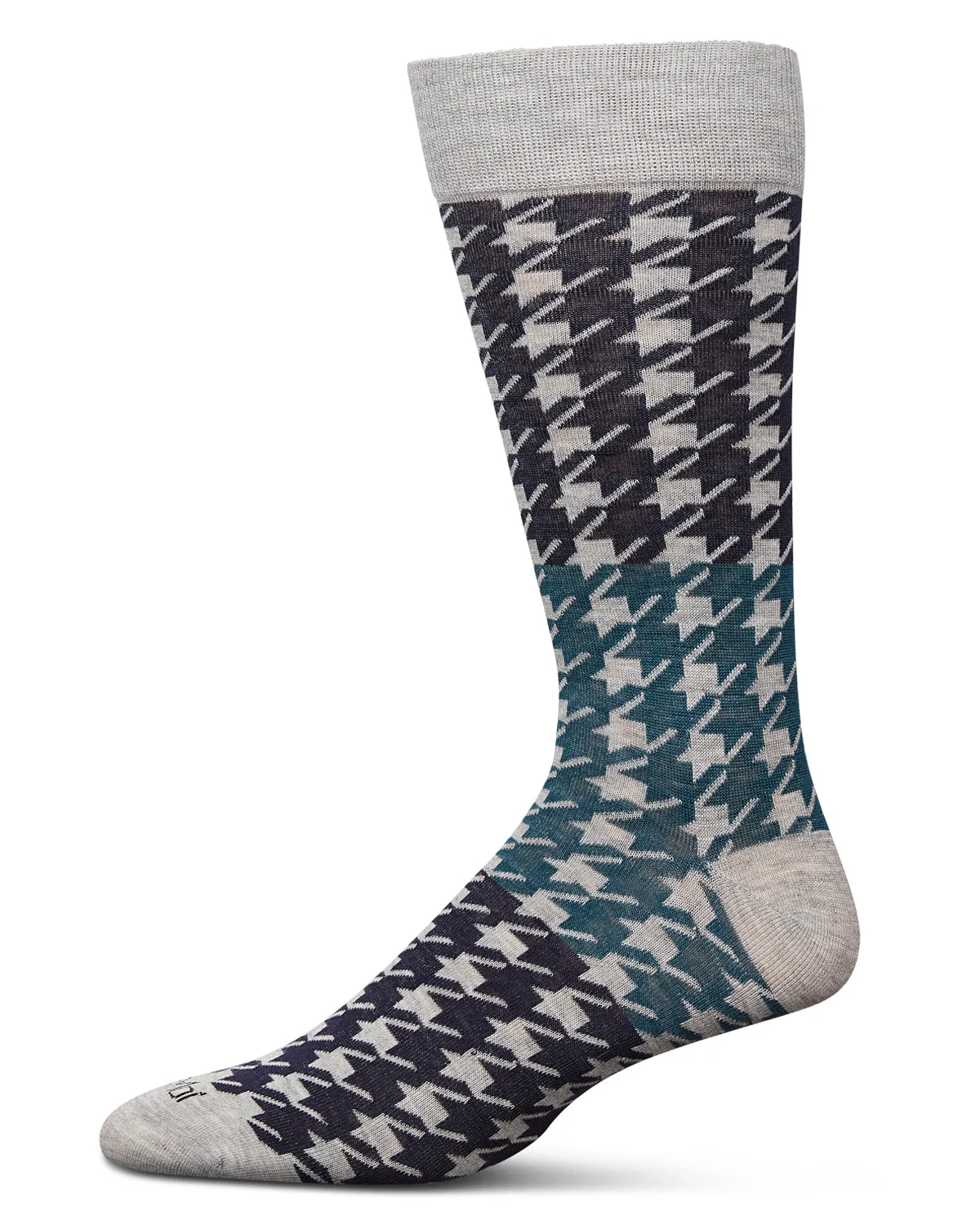 Men's Houndstooth Bamboo Dress Crew Socks sold by MeMoi product image thumbnail 2