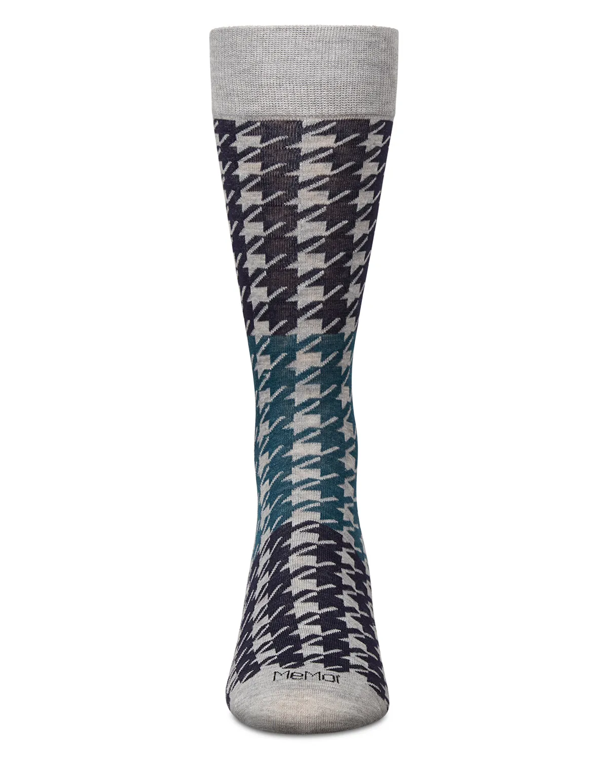 Men's Houndstooth Bamboo Dress Crew Socks sold by MeMoi product image thumbnail 4