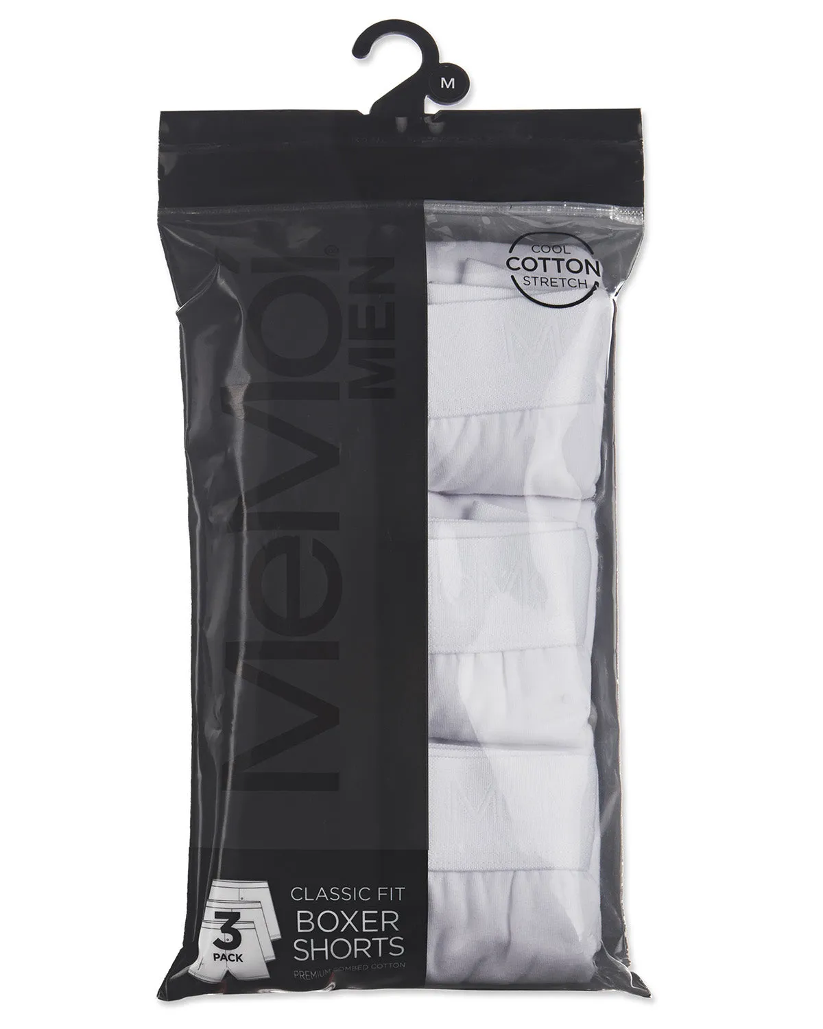 3 Pair Men's Cool Cotton Stretch Classic-Fit Tag-Free Boxer Shorts sold by MeMoi product image thumbnail 4