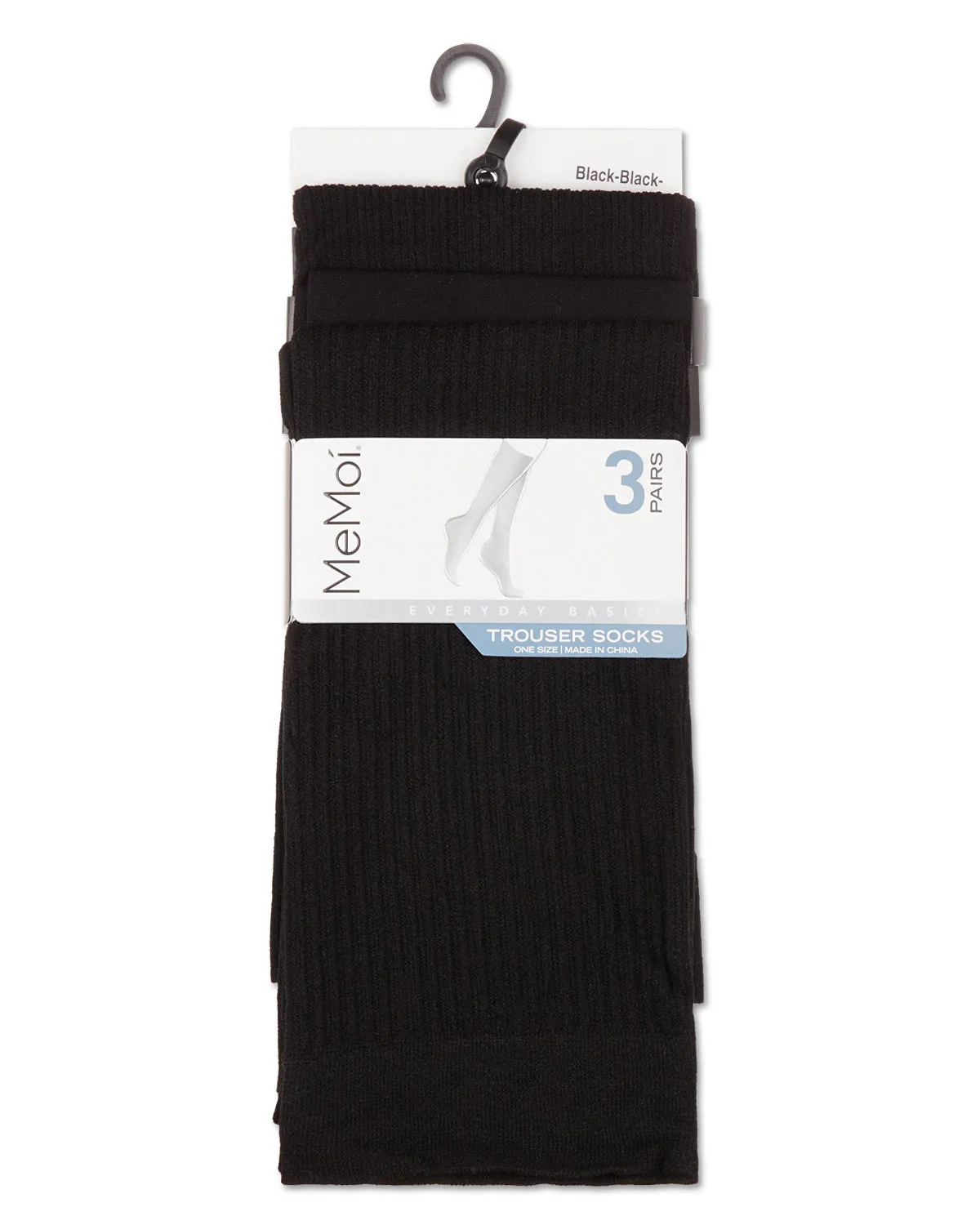 Women's 3 Pair Pack Fine Rib/Solid/ Wide Rib Trouser Socks sold by MeMoi product image thumbnail 3