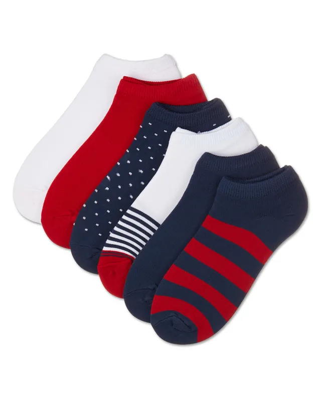 Women's 6 Pair Pack Dots Low Cut Socks sold by MeMoi