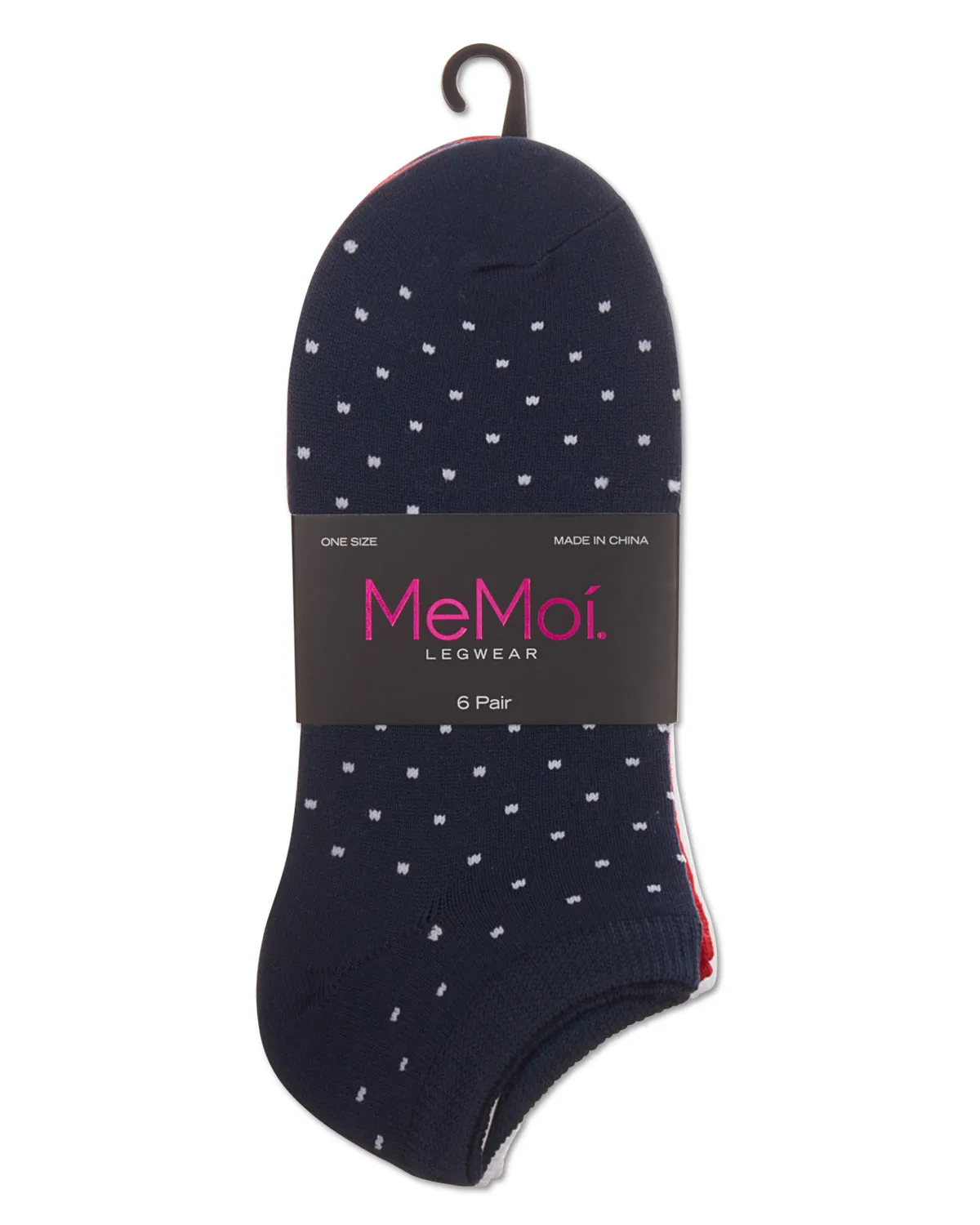 Women's 6 Pair Pack Dots Low Cut Socks sold by MeMoi product image thumbnail 2