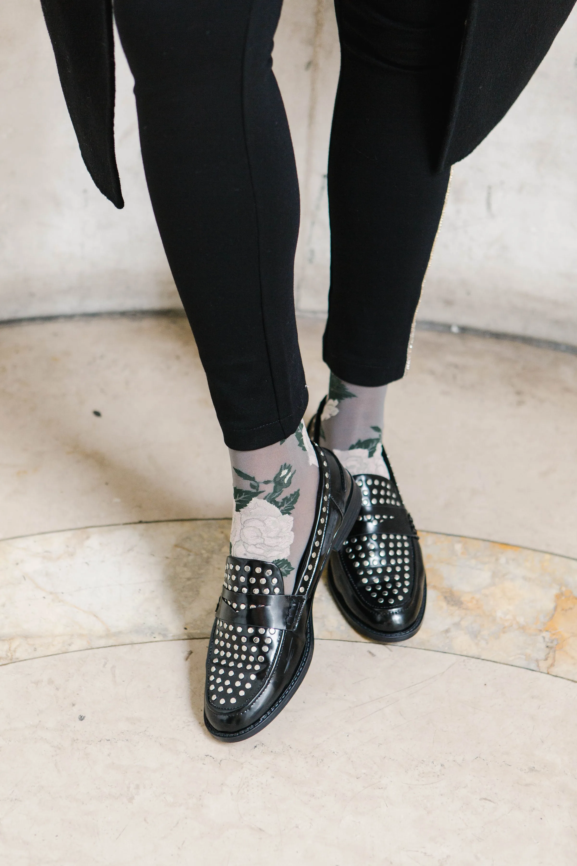 Beauty Rose Garden Sheer See-Through Ankle Socks sold by MeMoi product image thumbnail 4