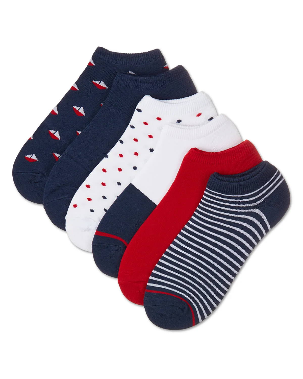 Women's 6 Pair Pack Nautical Low Cut Socks sold by MeMoi product image thumbnail 2