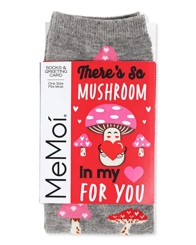 Feeling Mushy Greeting Card Crew Socks sold by MeMoi