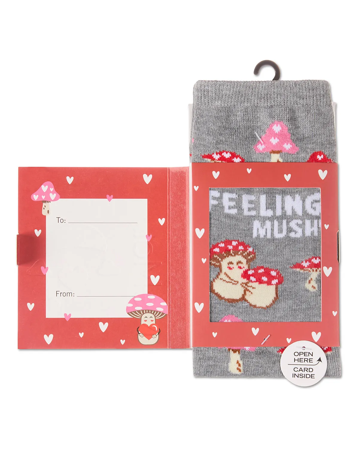 Feeling Mushy Greeting Card Crew Socks sold by MeMoi product image thumbnail 2