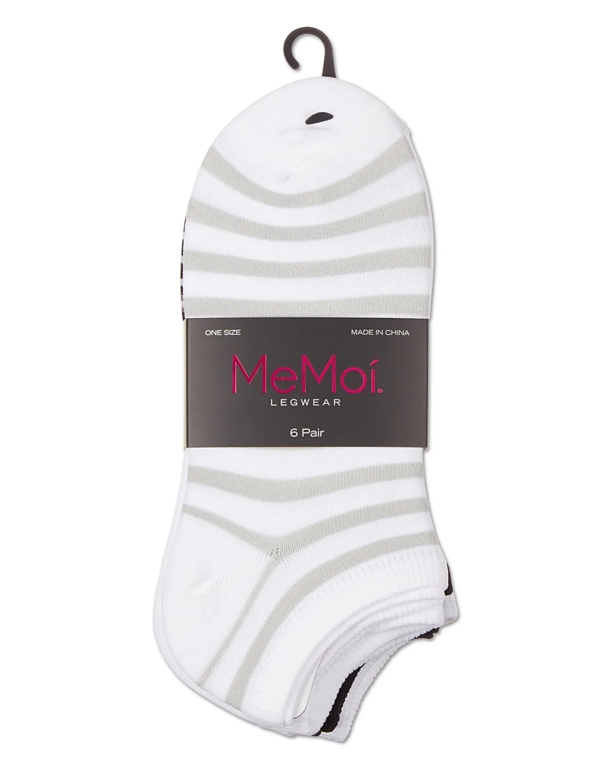 Women's 6 Pair Pack Stripes Low Cut Socks sold by MeMoi product image thumbnail 2