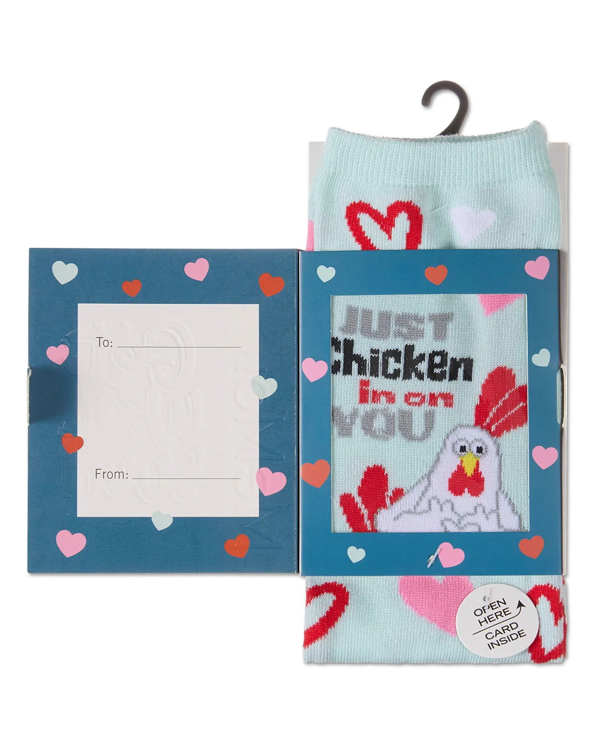 Just Chicken In On You Greeting Card Crew Socks sold by MeMoi product image thumbnail 2