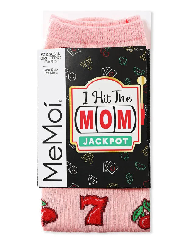 Lucky Mom Greeting Card Crew Socks sold by MeMoi