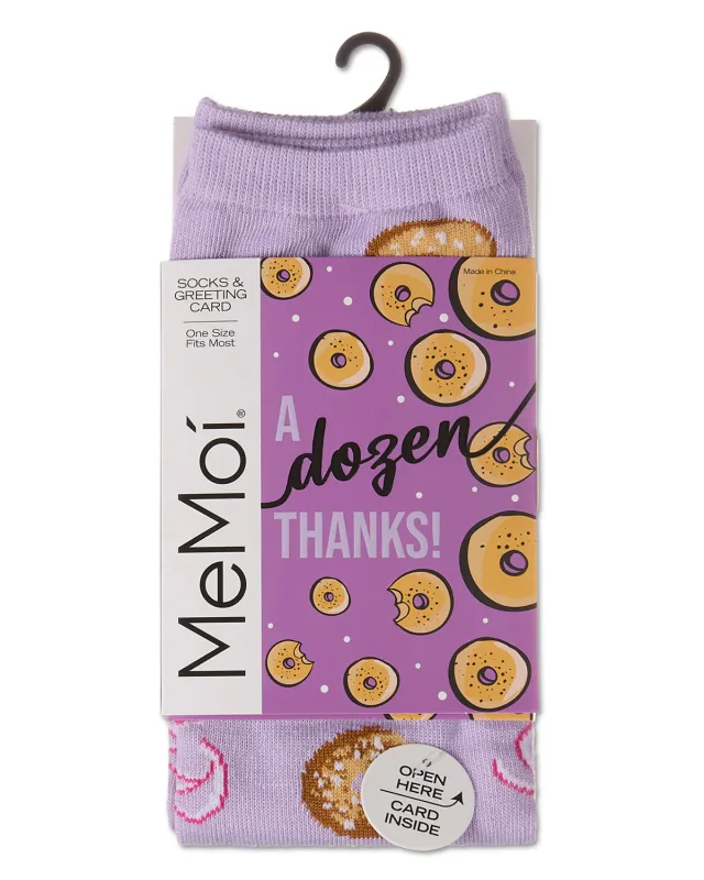 Thanks A Lox Greeting Card Crew Socks sold by MeMoi