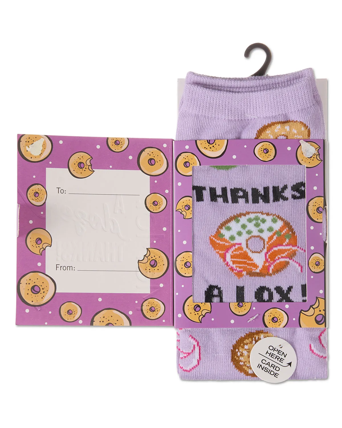 Thanks A Lox Greeting Card Crew Socks sold by MeMoi product image thumbnail 2