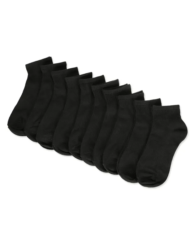 Women's 10 Pair Pack Active Sport Solid Quarter Socks sold by MeMoi