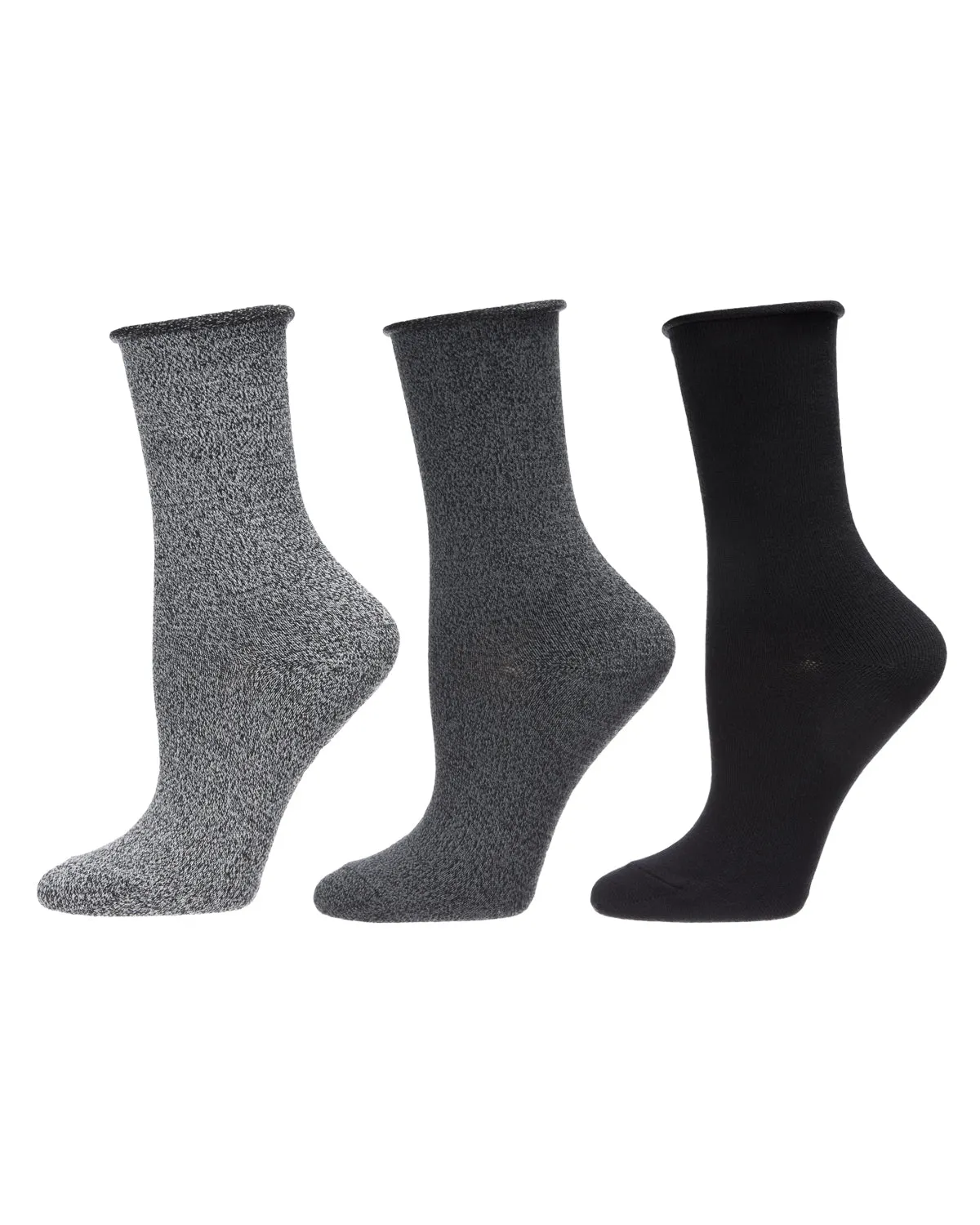 Roll Top Buttersoft Crew 3 Pair Pack sold by MeMoi