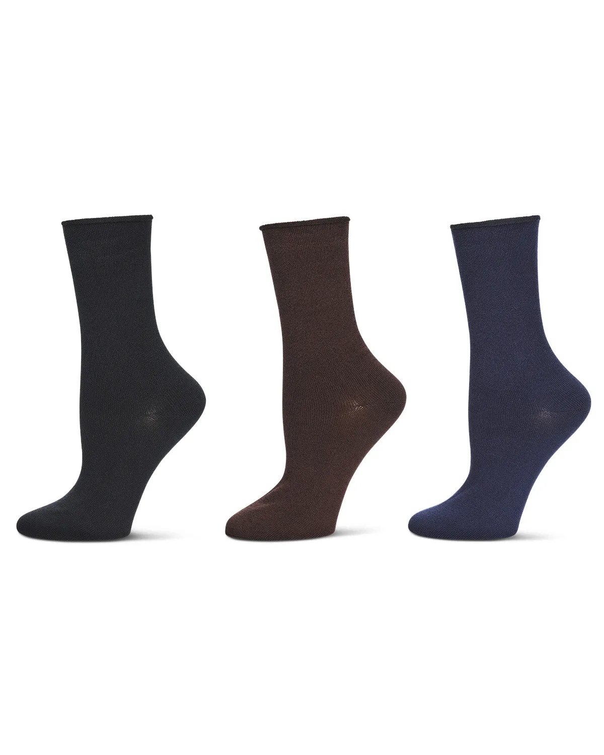 Roll Top Buttersoft Crew 3 Pair Pack sold by MeMoi product image thumbnail 2