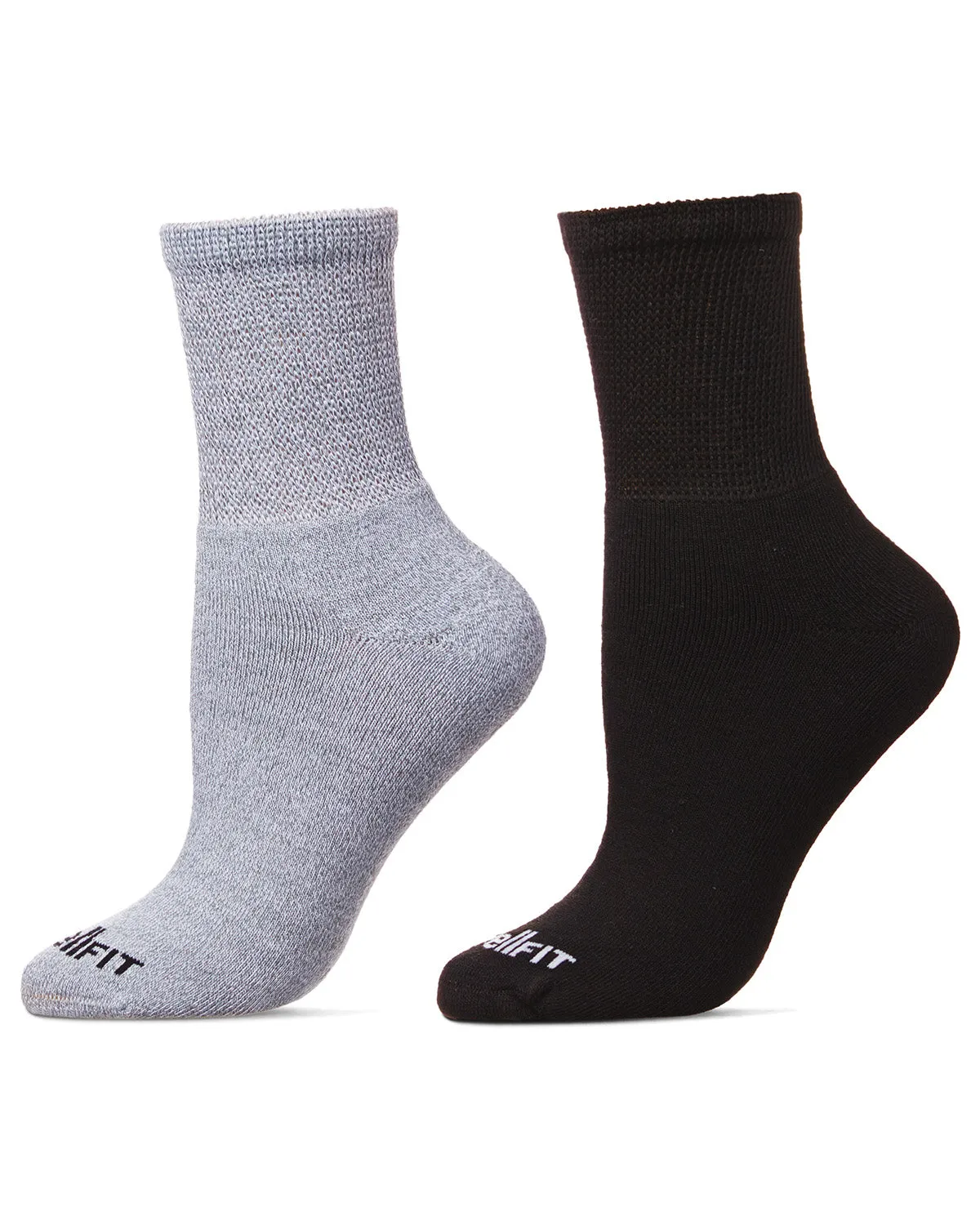 2 Pair Pack Diabetic Full Cushioned Quarter Socks sold by MeMoi product image thumbnail 2
