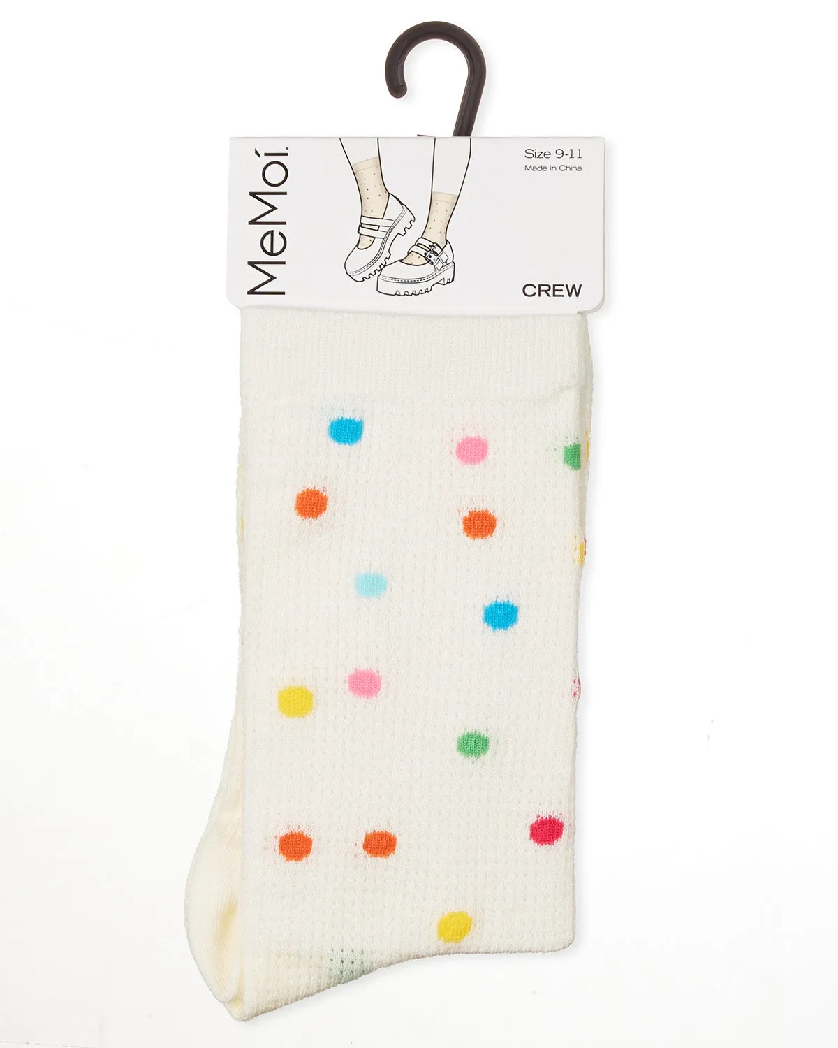 Women's Openwork Dotted Crew Socks sold by MeMoi product image thumbnail 3
