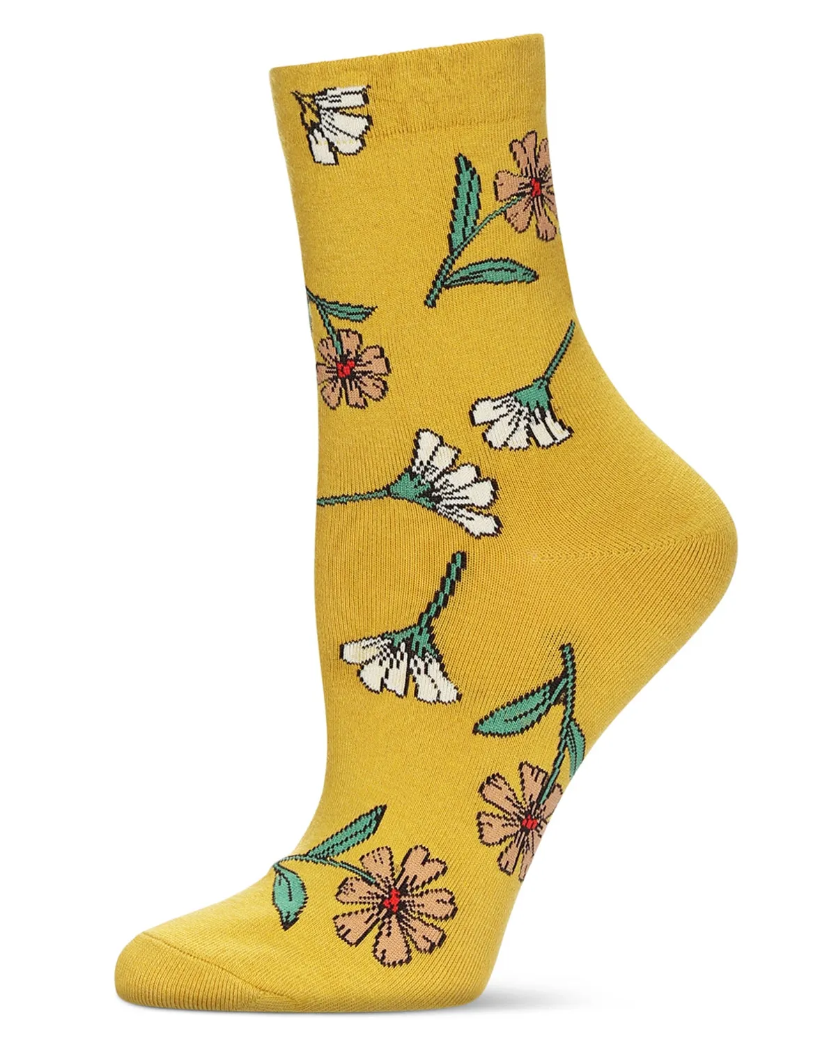 Women's Whimsy Floral Crew Socks sold by MeMoi