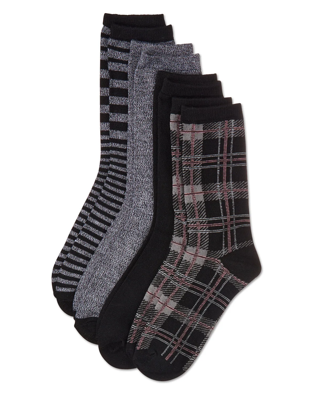 Women's 4 Pair Pack Plaid Buttersoft Crew Socks sold by MeMoi product image thumbnail 4