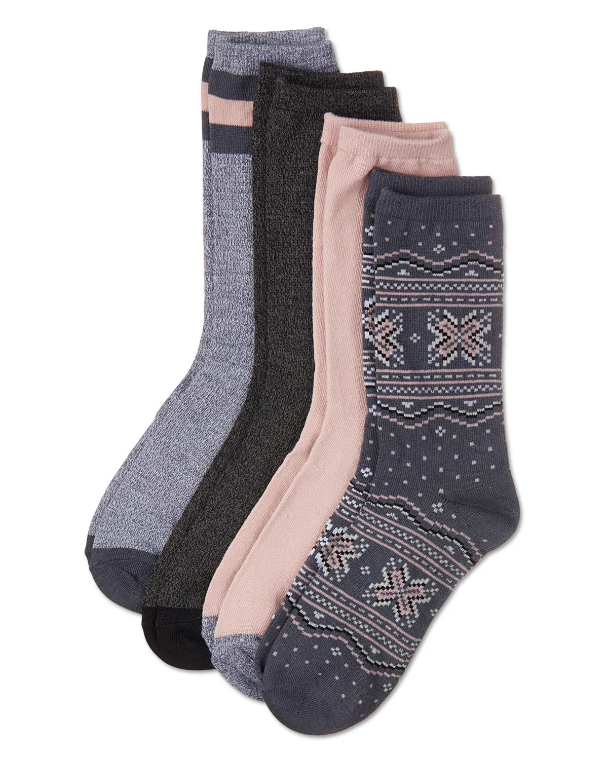 Women's 4 Pair Pack Fairisle Buttersoft Crew Socks sold by MeMoi product image thumbnail 4