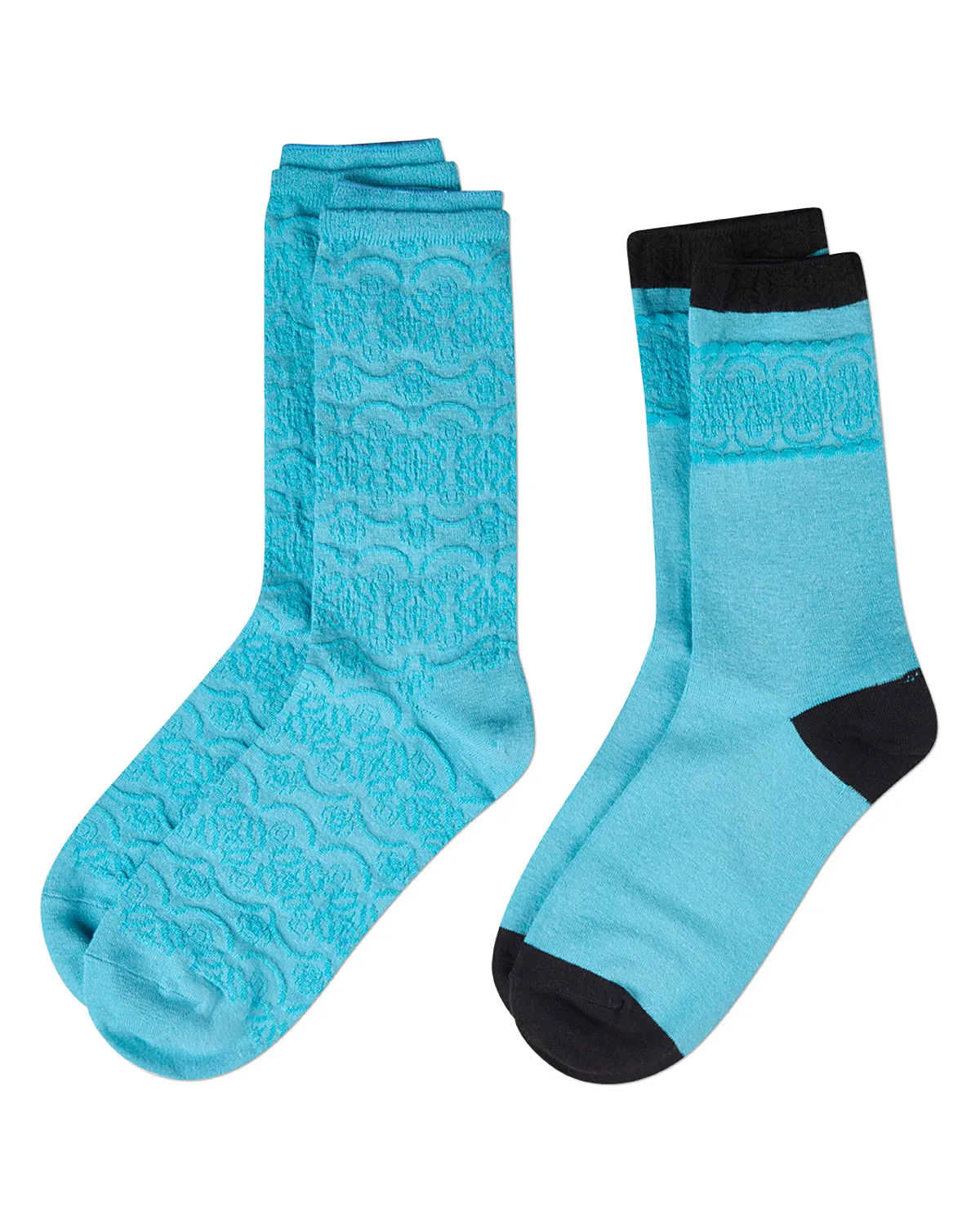 Women's 2 Pair Pack Overlapping Circles Crew Socks sold by MeMoi product image thumbnail 2